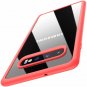 For Galaxy S10 Plus Case  Hybrid Soft Grip Matte Finish Clear Back Panel Red