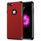 For iPhone 7/8 Case Shock Absorption Heavy Duty Dual Layer Protection Cover Red