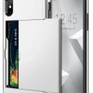 iPhone X/XS Wallet Case Card Holder Shell Heavy Protection Shockproof Silvet
