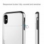 iPhone X/XS Wallet Case Card Holder Shell Heavy Protection Shockproof Silvet