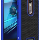 Μotorola Droid Turbo 2 Case Shock Absorption] Hybrid Dual Layer Protective Blue