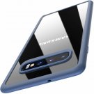 For Galaxy S10 Plus Case  Hybrid Soft Grip Matte Finish Clear Back Panel Blue