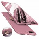 iPhone 7/8 Plus Case Glitter Bling Diamond Rhinestone Bumper Ring Stand Rose