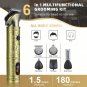 6-in-1 Men's Grooming Kit: Beard Trimmer, Electric Razor & Clippers Set with LCD Display