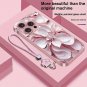 iPhone 11 Pro Max Case Plated Flower Metal Paint Glass