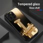 for Iphone 15 Plus Case The Mirror Golden Letter L Is Suitable