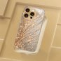 For iPhone 16 Pro Max Case A High-End New Design Metal Paint Tempered Glass Golden