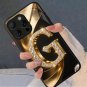 For iPhone 16+ Case The Golden Letter G Is Suitable Trendy Design.