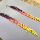 Ombre Extra Long Tassel Shoulder Duster Earrings for Women