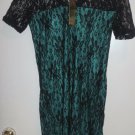Black and green lace dress