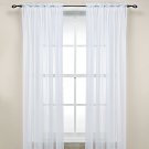 Sheer white 84" curtain panel