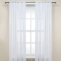 Sheer white 84" curtain panel