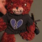 Vintage discontinued Teddy Scares plush heartbroken 6 inches Hot Topic Valentine