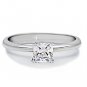 TK202 - High polished (no plating) Stainless Steel Ring with AAA Grade CZ in Clear