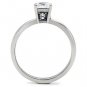TK202 - High polished (no plating) Stainless Steel Ring with AAA Grade CZ in Clear