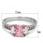 TK2166 - IP Black(Ion Plating) Stainless Steel Ring with Top Grade Crystal in Black Diamond