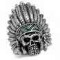 TK2245 - High polished (no plating) Stainless Steel Ring with Top Grade Crystal in Emerald