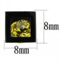 TK2540 - IP Black(Ion Plating) Stainless Steel Earrings with AAA Grade CZ in Topaz Default Title
