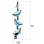 TK2624 - IP Black(Ion Plating) Stainless Steel Earrings with Epoxy in Sea Blue Default Title