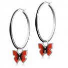 TK270 - High polished (no plating) Stainless Steel Earrings with No Stone Default Title