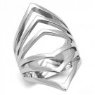 TK3144 - High polished (no plating) Stainless Steel Ring with No Stone
