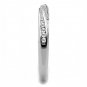 TK3259 - High polished (no plating) Stainless Steel Ring with AAA Grade CZ in Clear