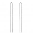 TK3530 - High polished (no plating) Stainless Steel Earrings with No Stone Default Title