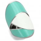 TK808 - High polished (no plating) Stainless Steel Ring with Epoxy in Multi Color
