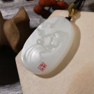 Tranquil Zhiyuan Guanyin Hetian jade pendant white