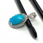 Turquoise PGenuine Sleeping Beauty Turquoise Pendant Gemstone Pendant 0.90' x 0.45' Default Title