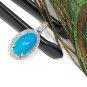 Turquoise PGenuine Sleeping Beauty Turquoise Pendant Gemstone Pendant 0.90' x 0.45' Default Title