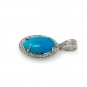 Turquoise PGenuine Sleeping Beauty Turquoise Pendant Gemstone Pendant 0.90' x 0.45' Default Title
