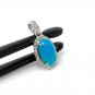 Turquoise PGenuine Sleeping Beauty Turquoise Pendant Gemstone Pendant 0.90' x 0.45' Default Title