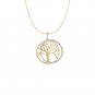 Two Layer Tree Pendant in 14k Two Tone Gold