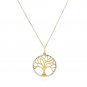 Two Layer Tree Pendant in 14k Two Tone Gold