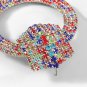Vintage Exaggerated Alloy Set Rhinestones Round Earrings red