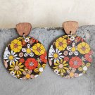 Vintage Floral Wood Earrings Fashion Boho Earrings 2