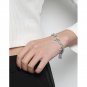 Vintage Good Luck Letters Star Smile Chain 925 Sterling Silver Bracelet Vintage