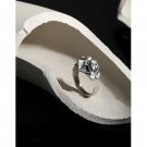 Vintage Irregular Folding Paper 925 Sterling Silver Adjustable Ring Vintage