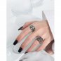 Vintage Irregular Folding Paper 925 Sterling Silver Adjustable Ring Vintage