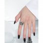 Vintage Irregular Folding Paper 925 Sterling Silver Adjustable Ring Vintage