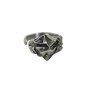 Vintage Irregular Folding Paper 925 Sterling Silver Adjustable Ring Vintage
