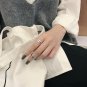 Vintage Keep Smile Letters 925 Sterling Silver Adjustable Ring Rhodium