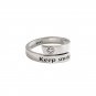 Vintage Keep Smile Letters 925 Sterling Silver Adjustable Ring Rhodium