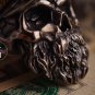Vintage men's ring open undead army captain Vulkan double eagle skull officer ring two-color