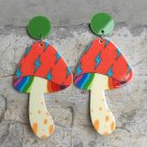 Vintage Mushroom Earrings Daisy Rainbow Smiley Flower Earrings 5