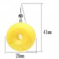 VL021 - IP rhodium (PVD) Brass Earrings with Synthetic Synthetic Stone in Topaz Default Title