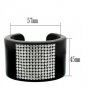 VL025 - Resin Bangle with Top Grade Crystal in Clear