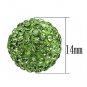 VL060 - Rhodium Brass Chain Pendant with Top Grade Crystal in Emerald