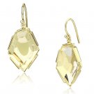 VL066 - IP Gold(Ion Plating) Brass Earrings with Synthetic Synthetic Stone in Clear Default Title